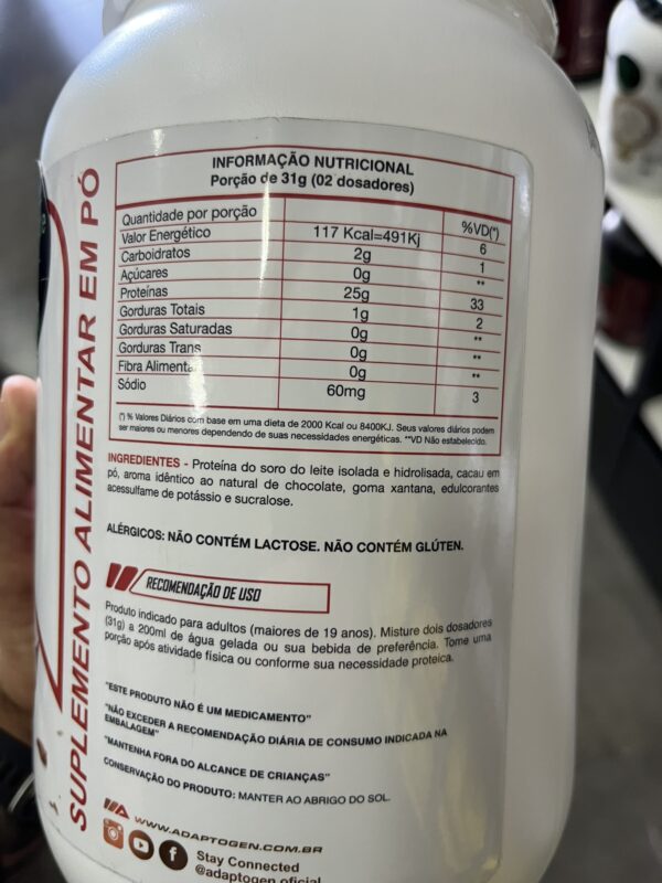 Tasty Iso 900g - ADAPTOGEN - Imagem 2