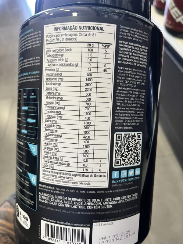Whey Protein Isolado - DUX Nutrition - Imagem 2