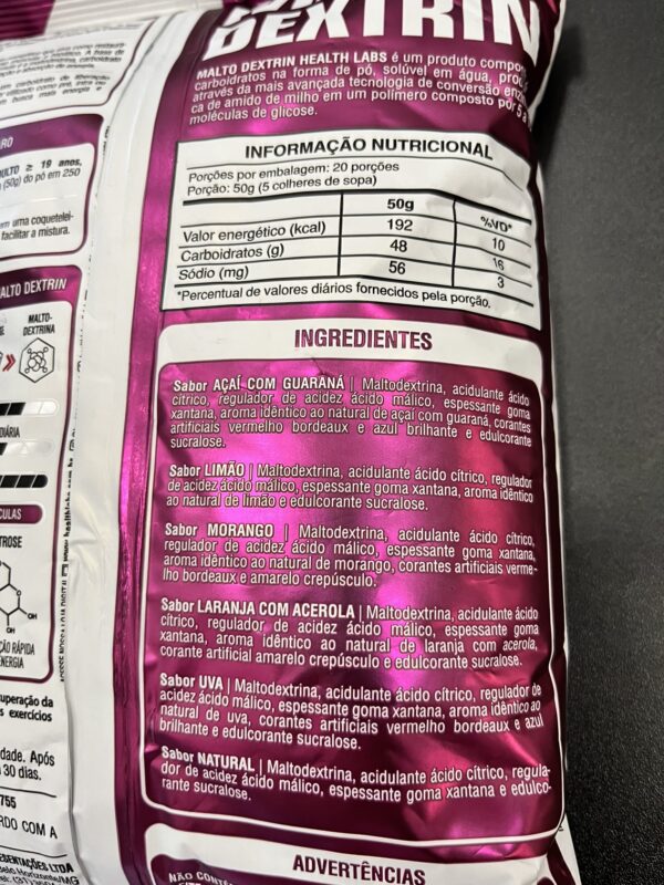 Maltodextrina 1kg - Health Labs - Imagem 3