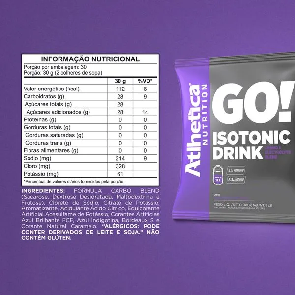 GO ISOTONIC DRINK - ATLHETICA NUTRITION - Imagem 5